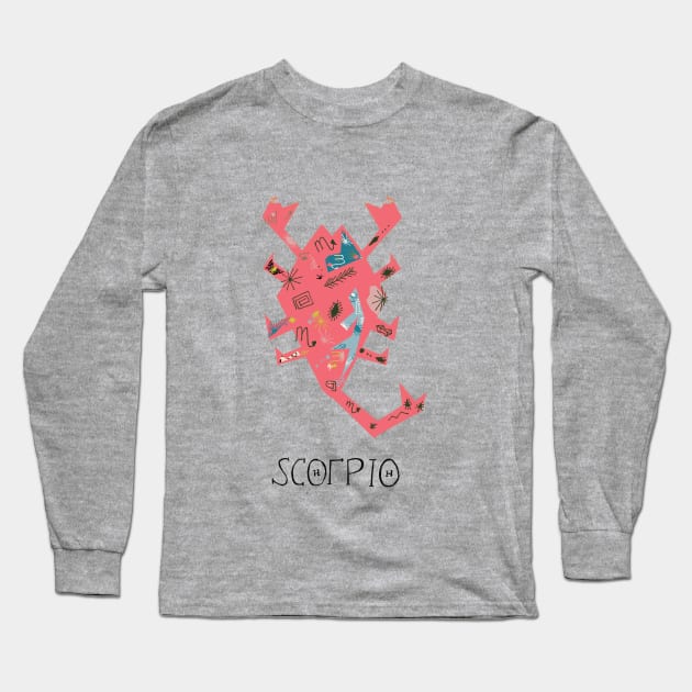 scorpio Long Sleeve T-Shirt by nosheendesigns